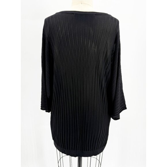 NUBU Studio Hungarian Black Ribbed Knit Top - Picture 5 of 10